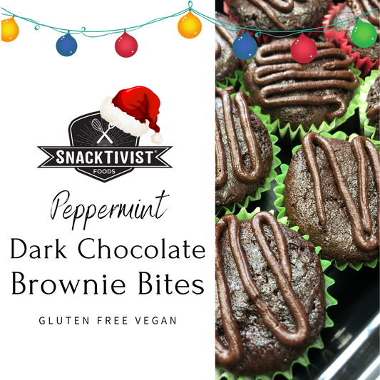 Dark Chocolate Brownies with Peppermint Ganache