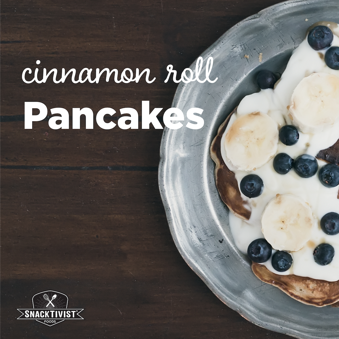 Cinnamon Roll Pancakes with Coconut Whipped Cream (GF,V)