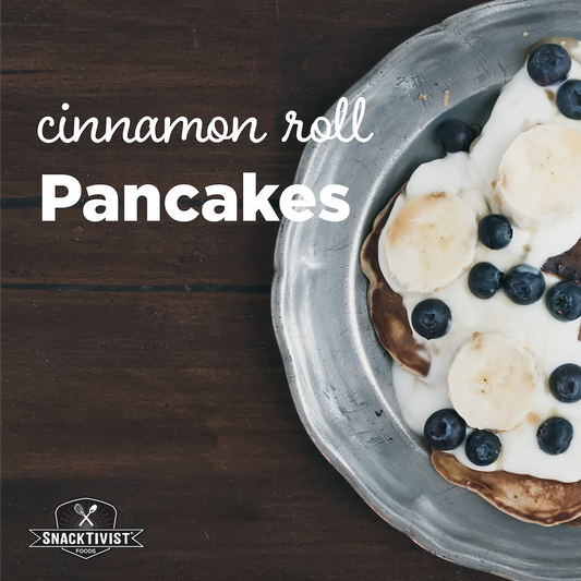 Cinnamon Roll Pancakes with Coconut Whipped Cream (GF,V)