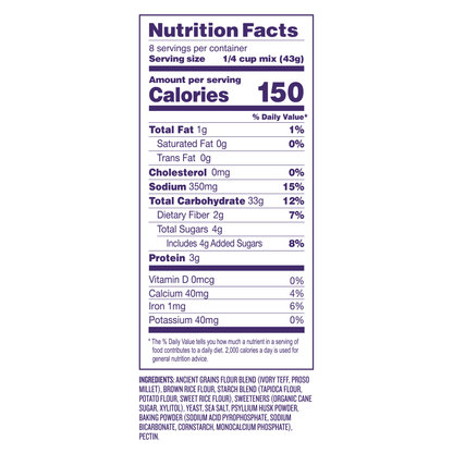 Ivory Teff Pancake & Waffle Mix